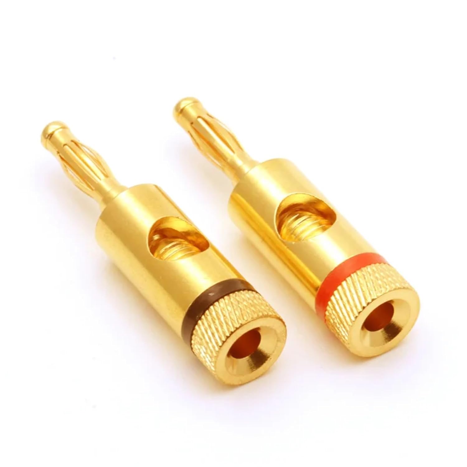 20PCS/10PAIRS Copper 4MM Banana Male Gold Plated Soldering Speaker Audio Loudspeaker Amplifier Cable Wire Connector