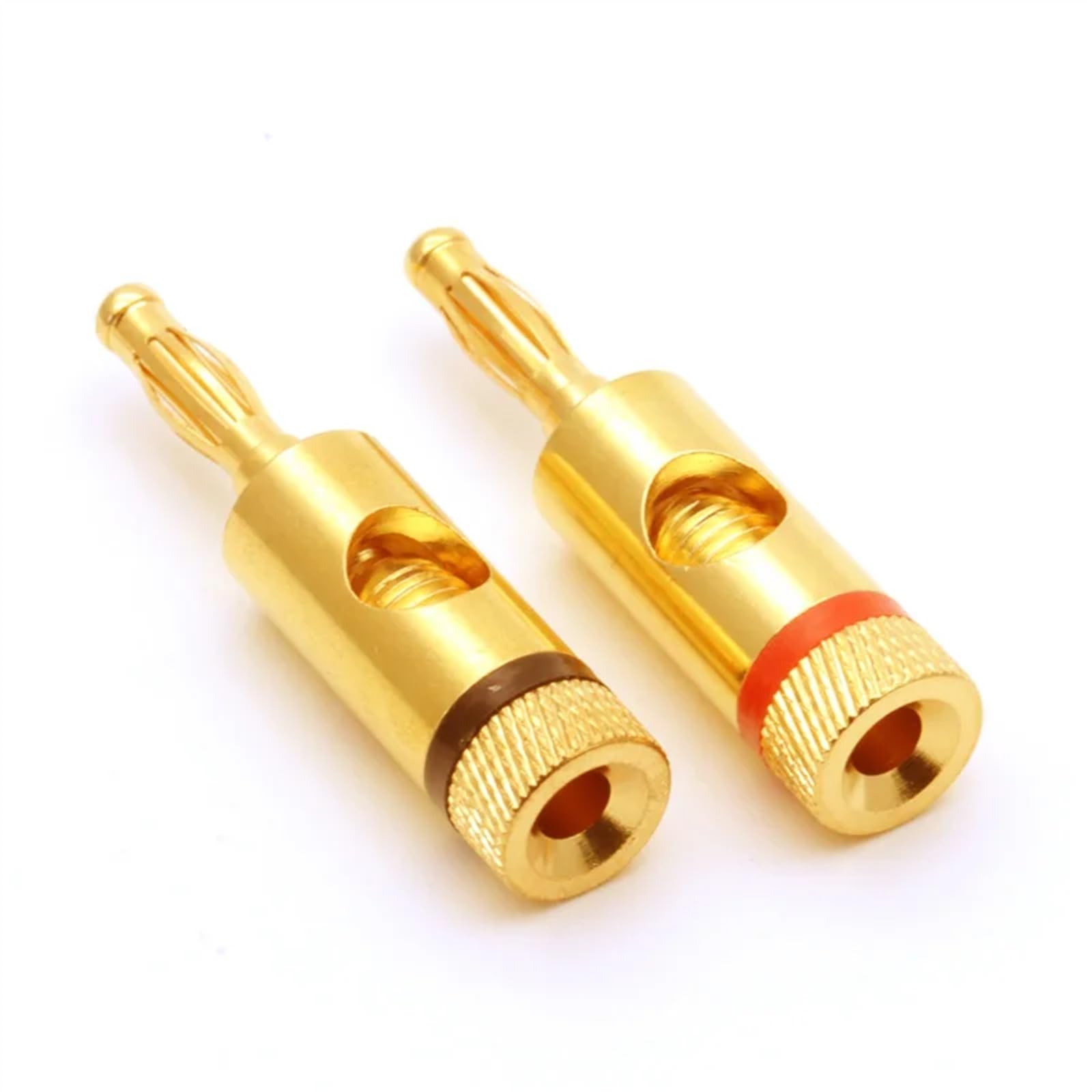 2 szt. / 1 para miedzianych 4 mm wtyk bananowy męski pozłacany lutowanie wtyczka głośnika audio głośnik wzmacniacz kabel złącze kabla