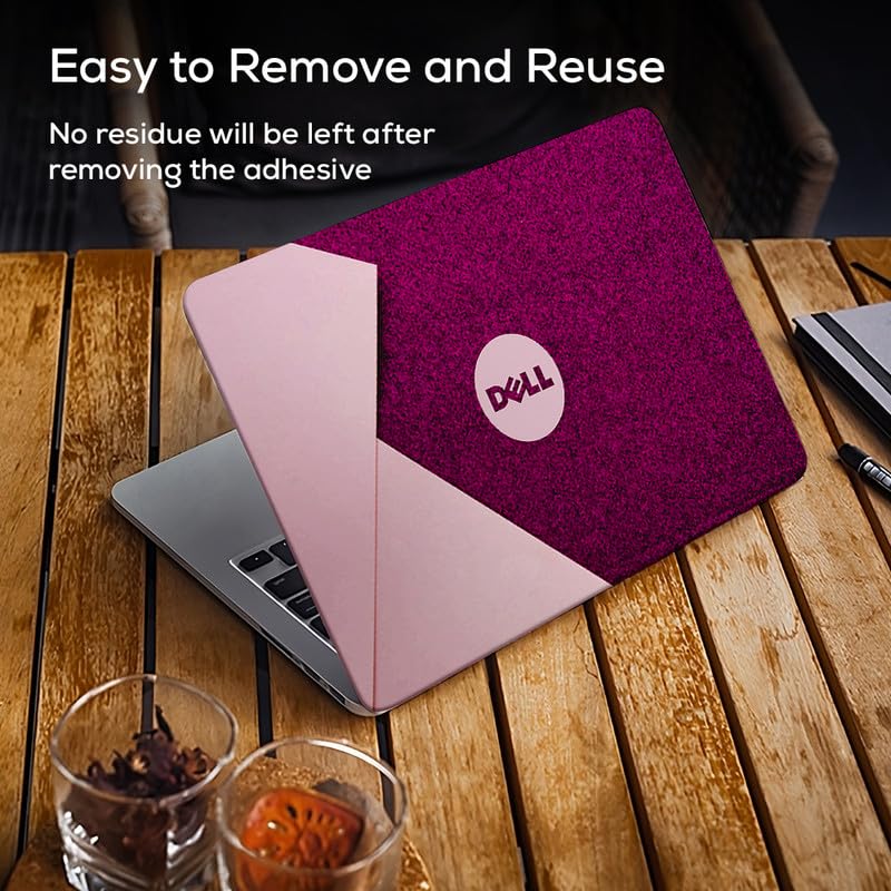 Image of Galaxsia DL244 Top+Wrist Pad Vinyl Laptop Skin /Sticker /Cover for 14 Inches Laptops Laminated-Removable-HD Quality Compatible for Dell (13.8x9.6 Inches)