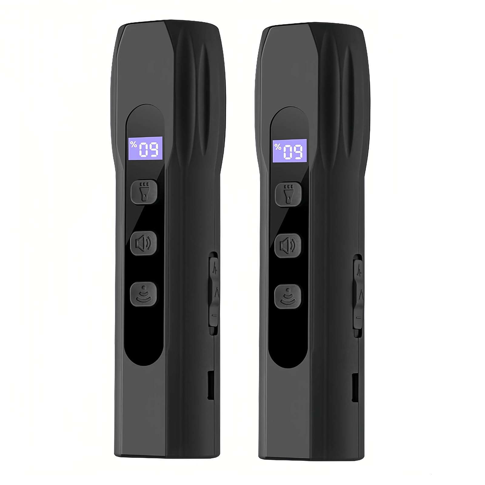 Lot de 2 répulsifs à ultrasons pour chien 3 fréquences | Lampe de poche LED à ultrasons anti-aboiements longue durée intérieur extérieur pour chiens