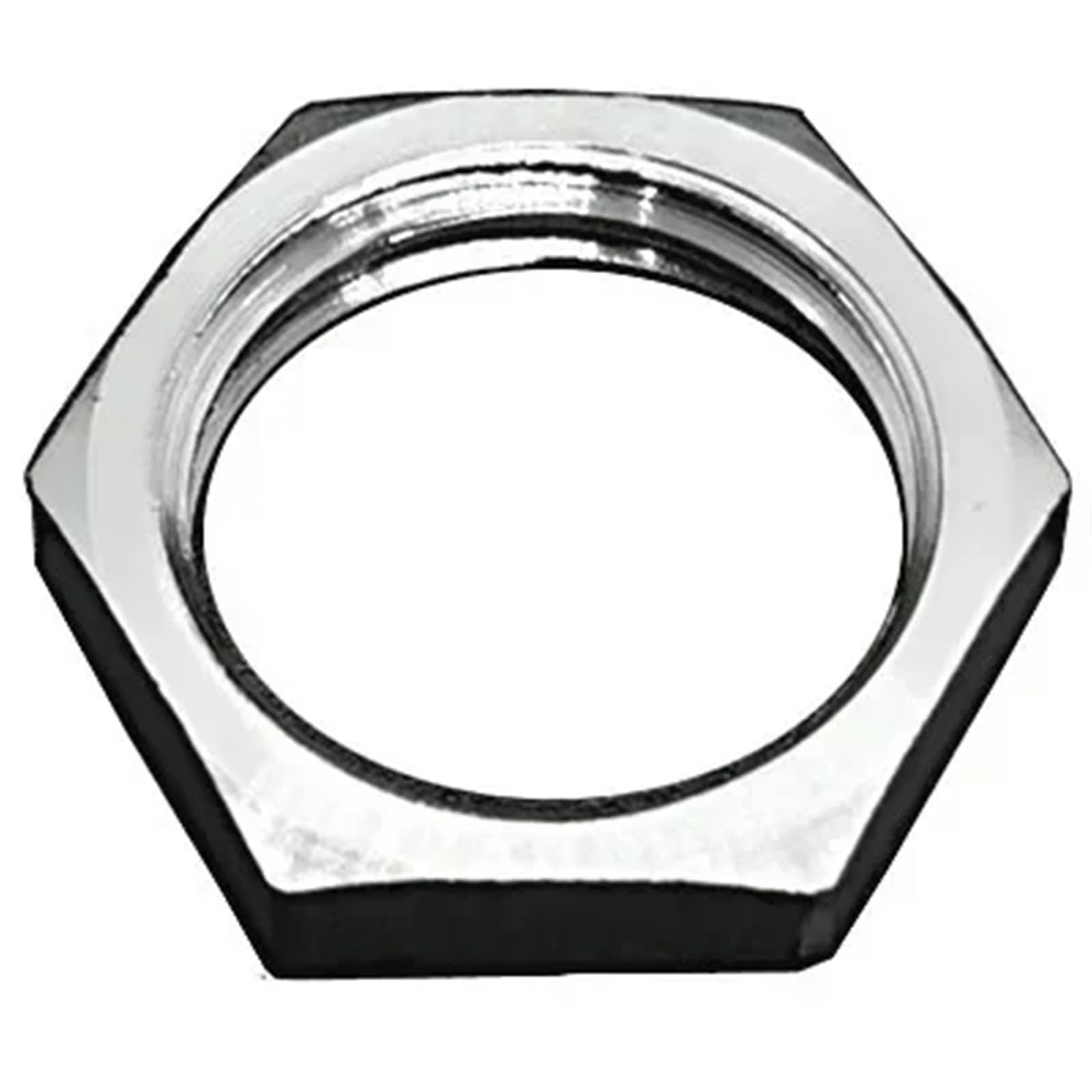 Dadi di bloccaggio esagonali in ottone Raccordo for tubi Dado flangiato 1/8" 1/4" 3/8" 1/2" 3/4" 1" Filettatura femmina Tappo con gambo esagonale(Nut-Nickel plated,1")