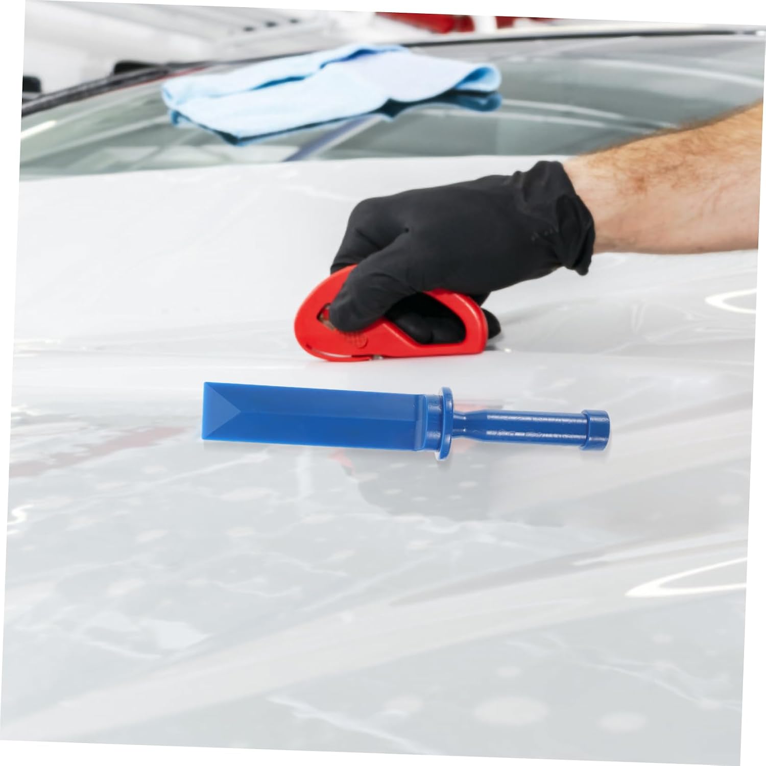 Mikinona Car Detailing Kit Plastic Scraper Tools Decal Remover Gasket Scraper Paint Caulk Remover for Vehicle Cleaning