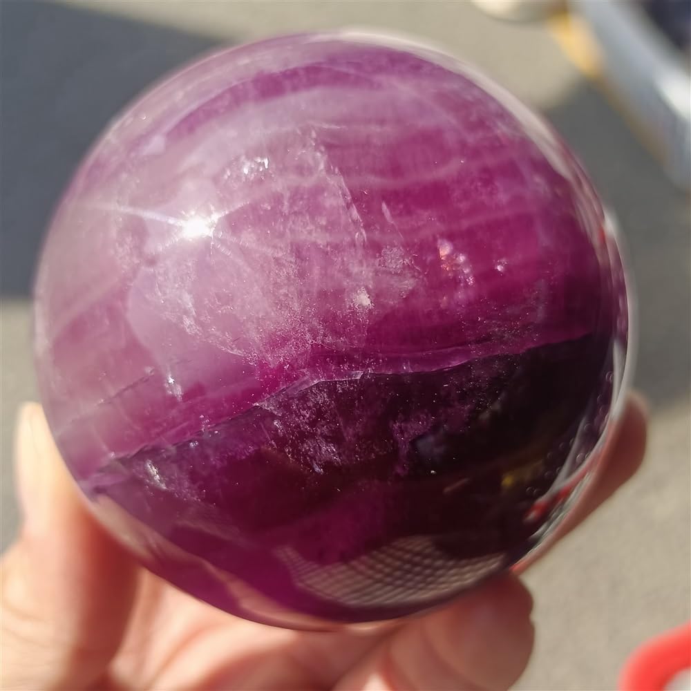 Amazon.co.jp: 天然紫蛍石ボール水晶玉スピリチュアル、家庭用