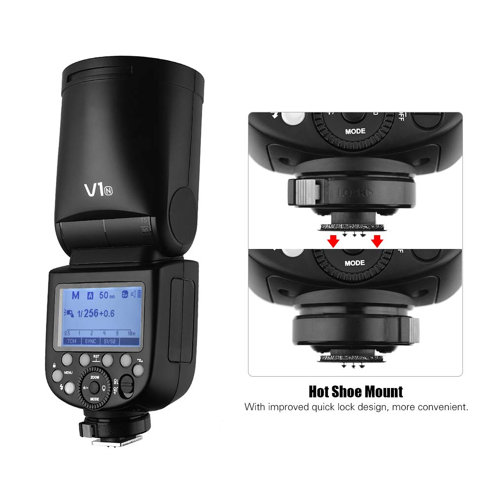 Amazon | 【Godox正規品＆技適マーク】Godox V1Nカメラ フラッシュ 