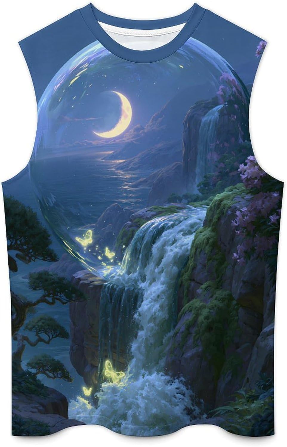 Waterfall Bubbles Men's Sleeveless Shirt Small