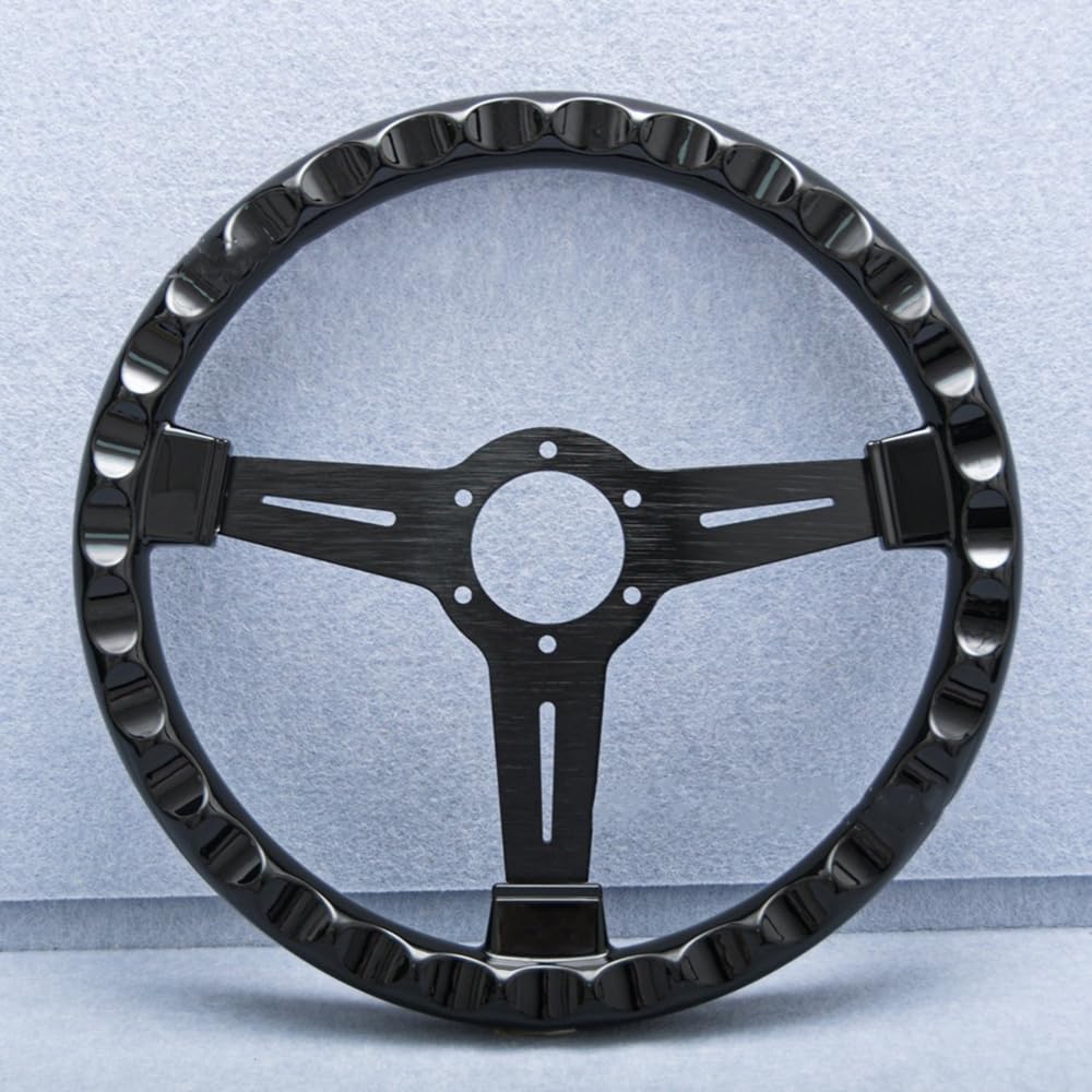 Volante da Corsa Universale,Volante Sportivo Strumenti di modifica del volante sportivo a sgancio rapido concavo da 14 pollici e 340 mm personalizzati
