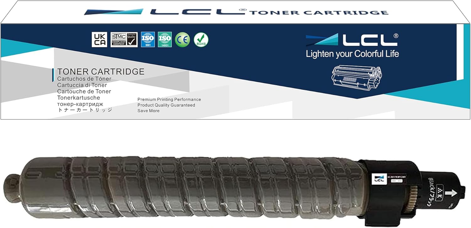 LCL Compatible Toner Cartridge Replacement for Ricoh 841578 MP C3001 MPC3001 MP C3501 MPC3501 LD630 LD635 C9130 C9135 Aficio MP C3001 (1-Pack Black)