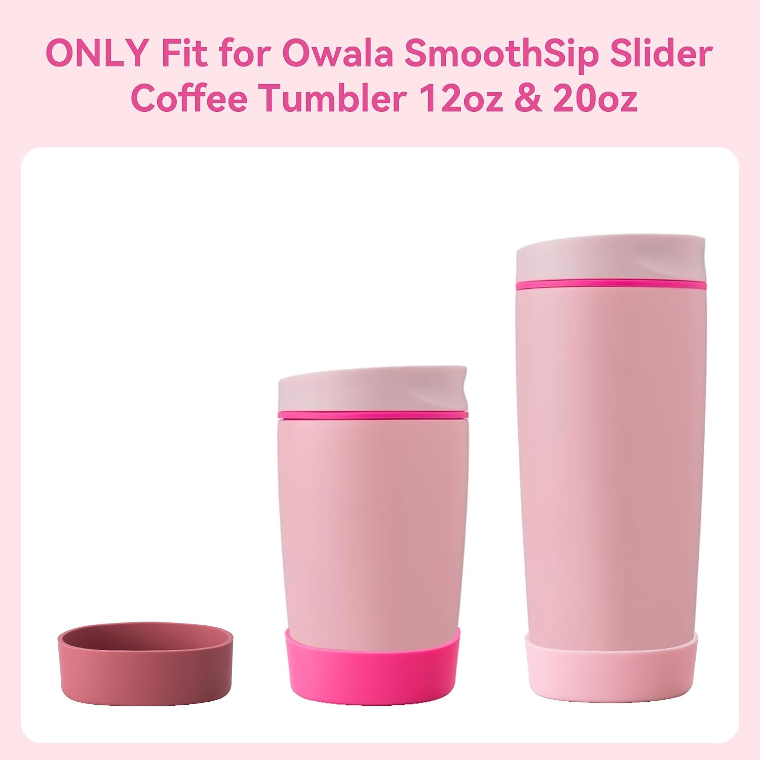Silicone Boot Compatible with Owala SmoothSip Tumbler 12oz 20oz Only image 3