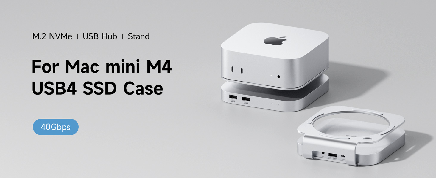 Apple M4 Mac mini 16GB SSD256GB USBハブ付き Amazon.com: Hagibis Mac mini M4 Hub & Stand with SSD Enclosure, 3