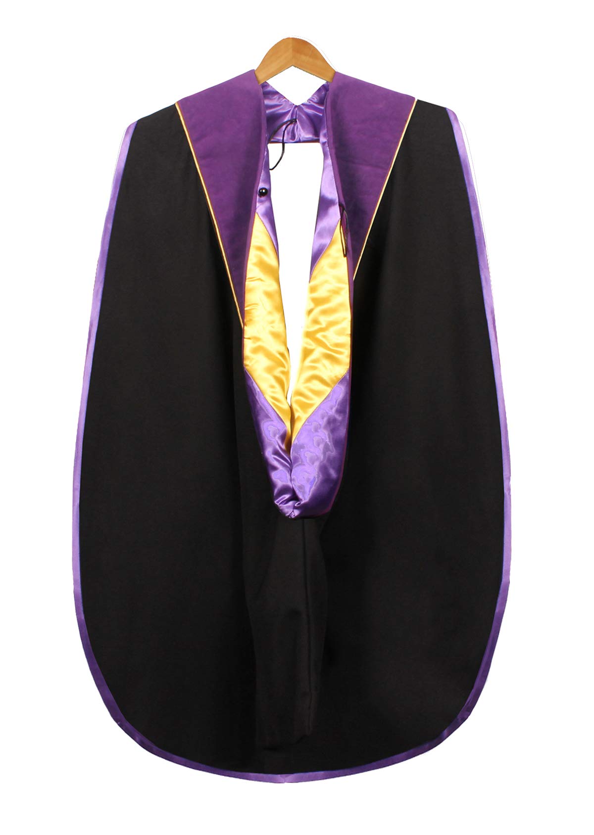 Tnghui Deluxe Doctoral Hood with Gold Piping Customized Graduation Hood is Available