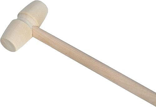 24 Pieces Mini Wooden Hammers Natural Wood Mallets Gavel Toy for Kids