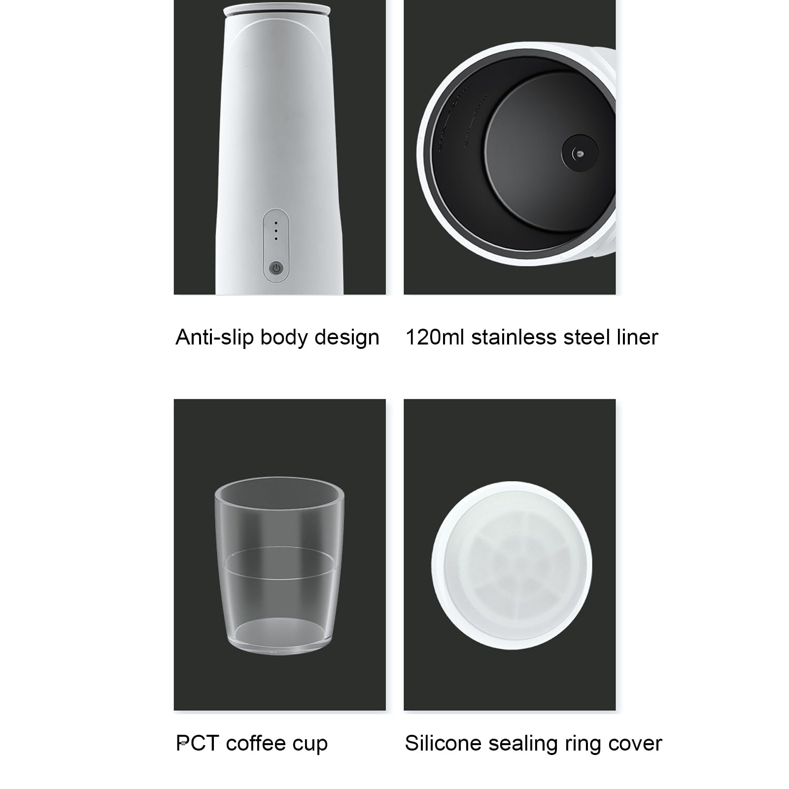 eléctrica portátil con calefacción automática, máquina de café portátil para preparar 50 tazas, viaje de negocios (Nespresso Edición Cápsula)