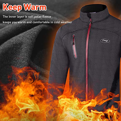 Veste de cyclisme thermique Dooy softshell imperméable pour homme et VTT