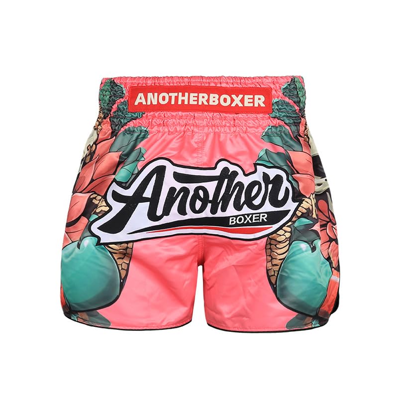HEARTTOUCH Herren Muay Thai Shorts Kampfshorts mit Printe Thai Boxing Sportbekleidung Männer Sportshorts Trainingsshorts für Kampfsport & Fitness