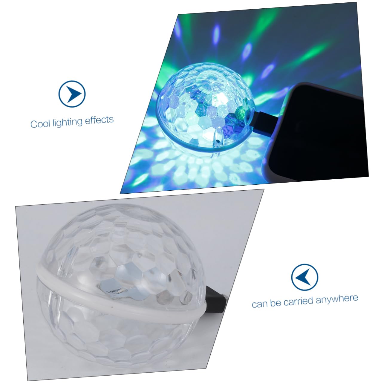 UPKOCH 1pc USB Charging Led Stage Light Rotating Lamp for Parties Bars Ktv and Dance Rooms Dj Lighting for Any Event