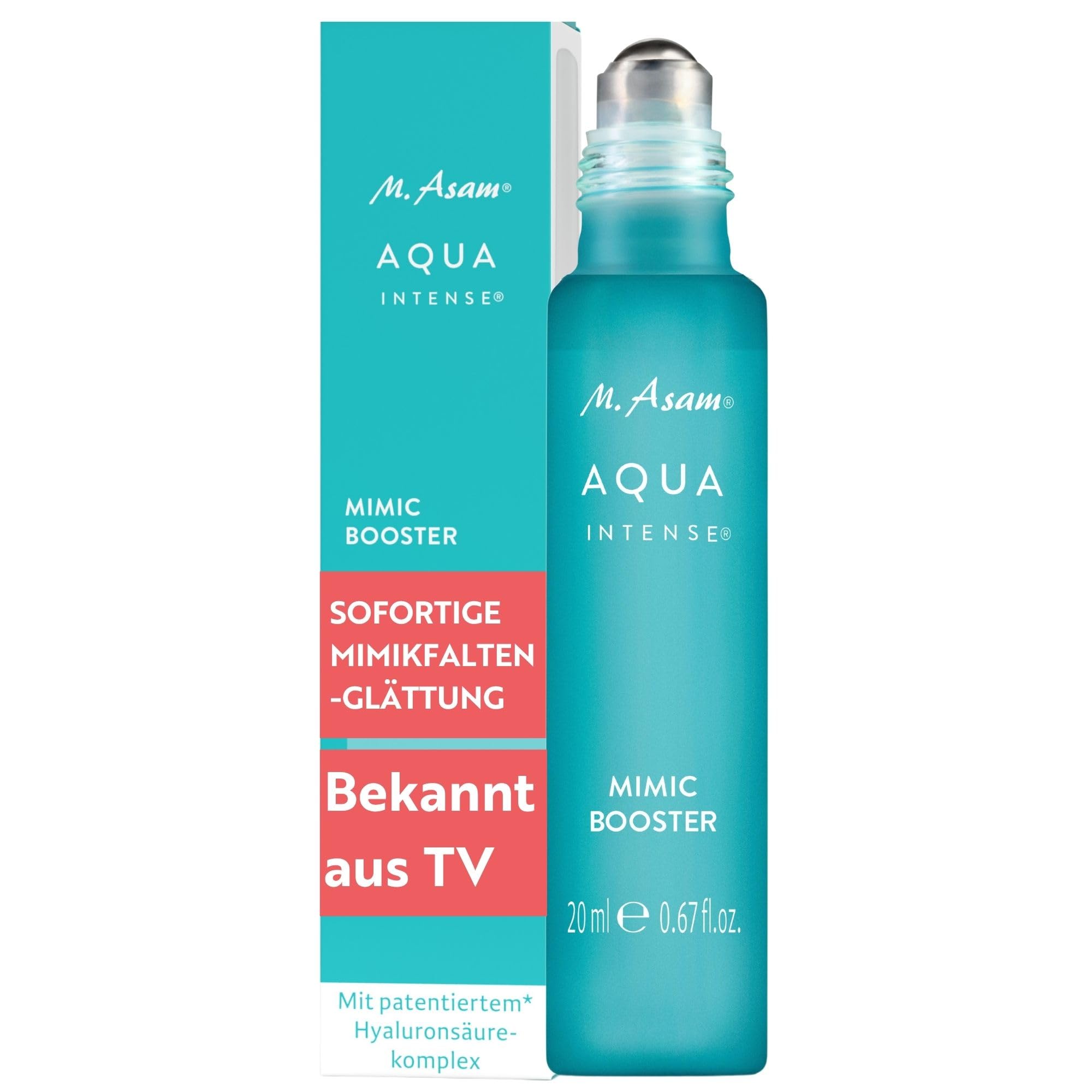 M. Asam AQUA INTENSE Mimic Booster Serum (20ml) – Anti Aging Serum Mit Hyaluron, Munapsys & Aloe Vera, Zur Reduktion Von Mimikfalten, Parfümfrei, Für Empfindliche Haut