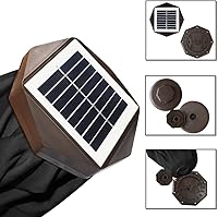 Vista 5 de EliteShade USA - Sombrilla solar de 9 pies / 2.74 metros, 10 años sin decoloración, con 80 luces LED para patio, mesa al aire libre