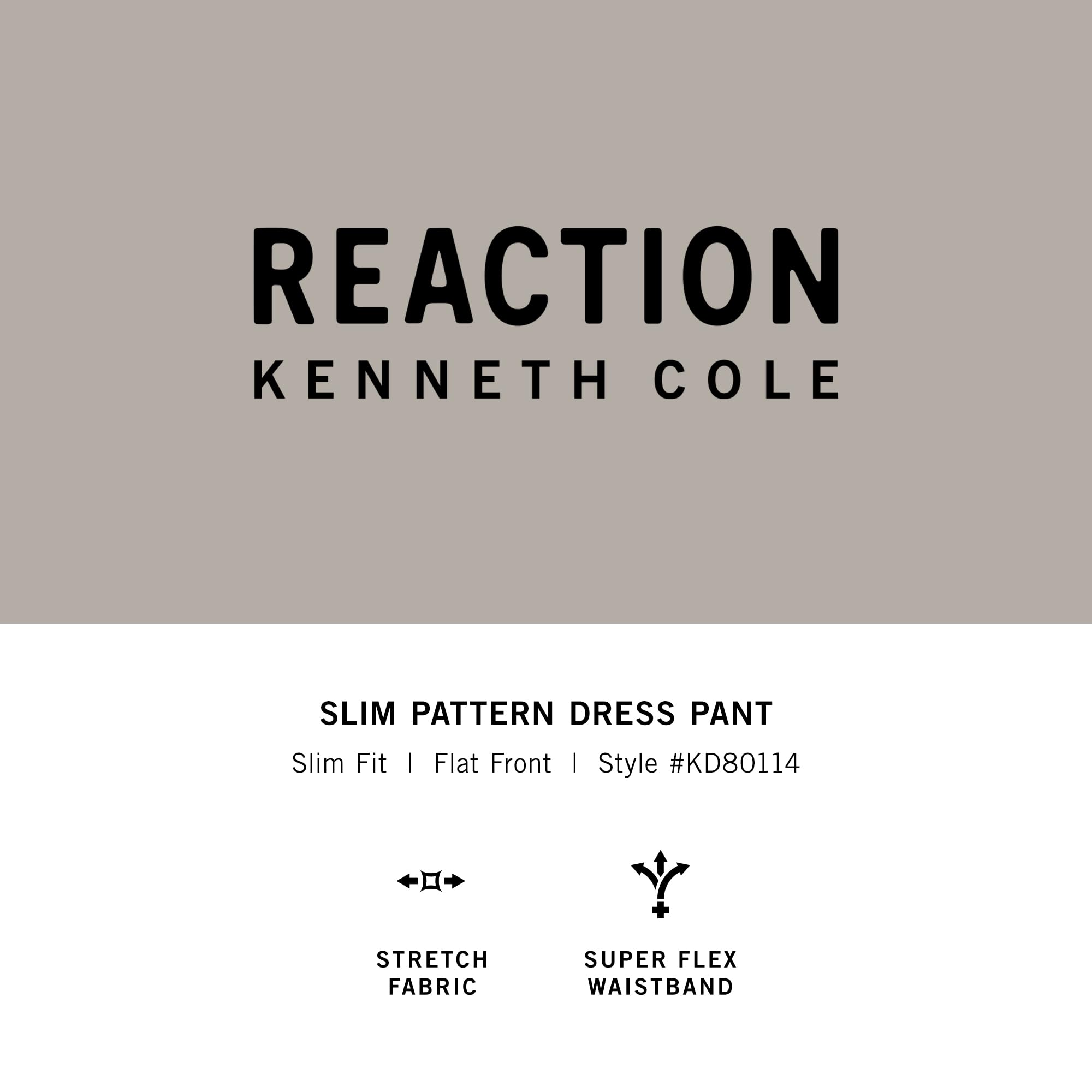 Kenneth Cole Reaction Slim Fit Plaid Patterned Dress Pant - Pantalones de Vestir Hombre