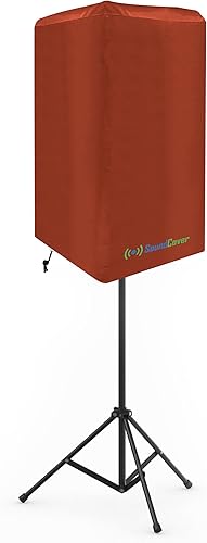 Funda ligera para altavoz PADJ de 8 pulgadas en color marrón para altavoces montados en soporte, ajuste superior, resistente al agua (no