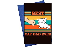 Fathers Day Cards for Cat Dad Ever - Funny Cat Dad Papa Card