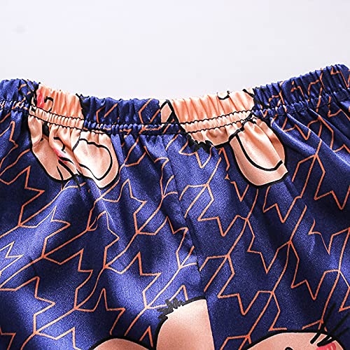 Toddler Short Sleeve Satin 𝐏a𝐣ama Set with Pants Cute Cow Print 𝐏𝗝s for Girls Button Down 𝗦ilk 𝐏ajamas Loung𝐞wear3