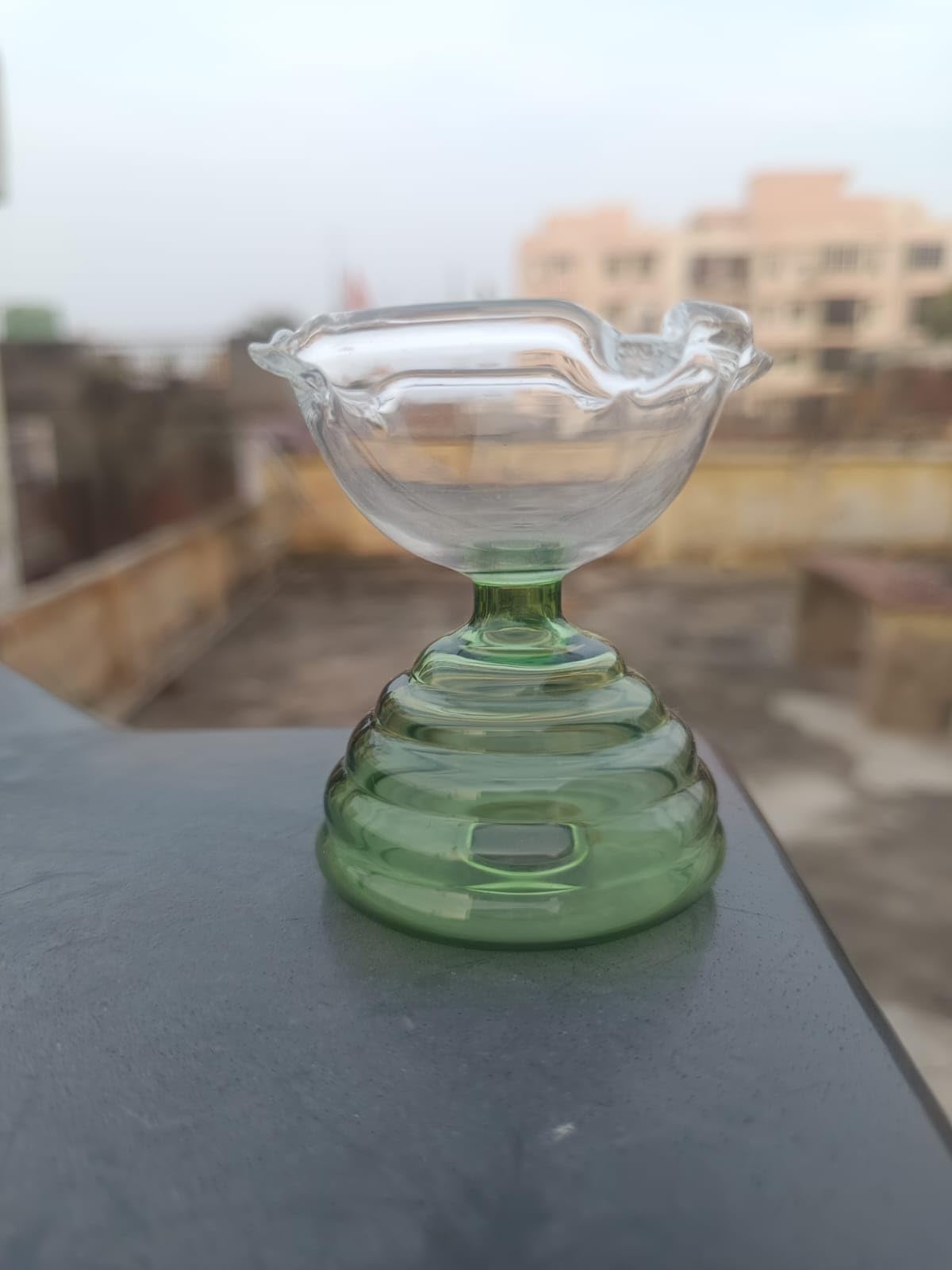 Green Diya with 5 Wicks-picture-22