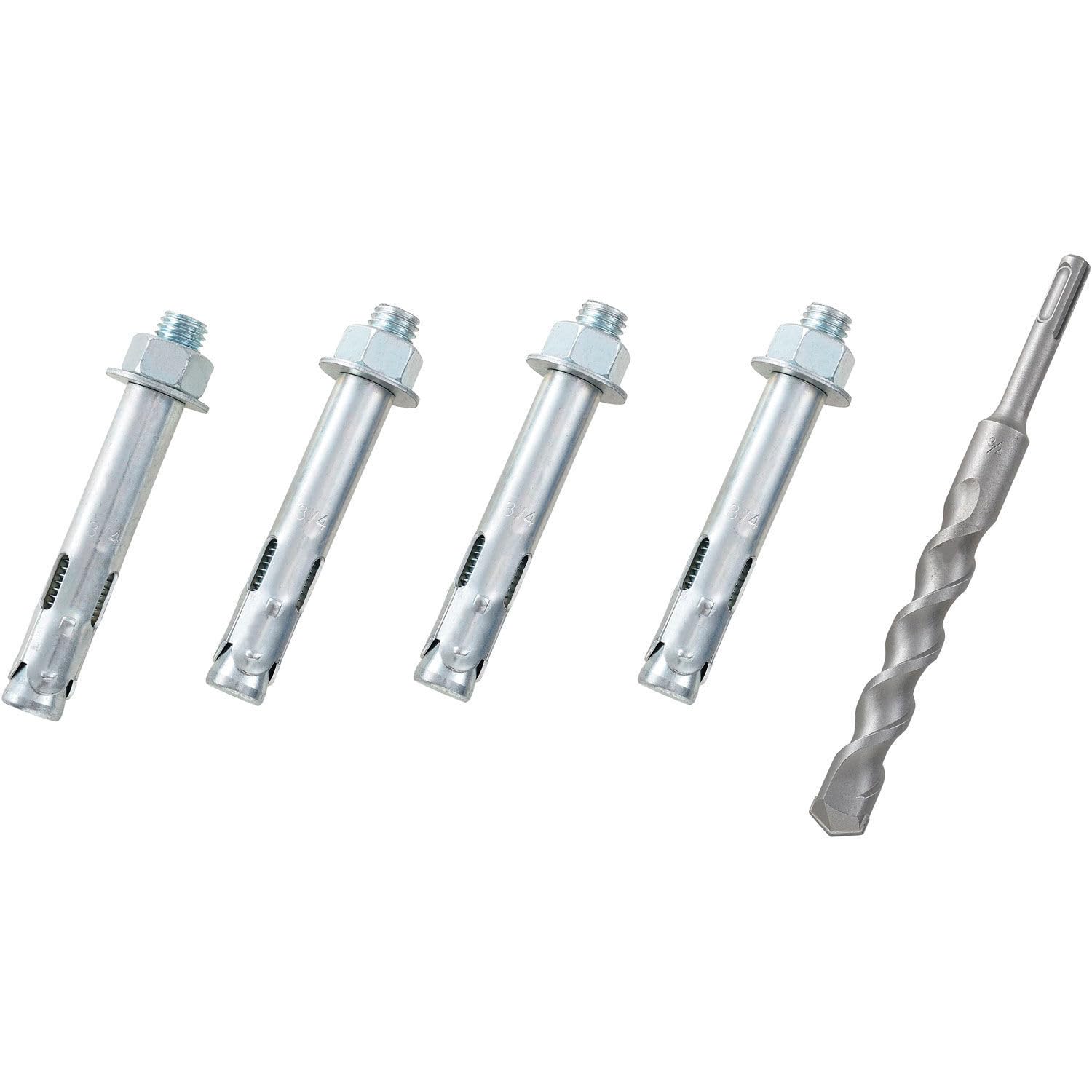 Global Industrial Set Of 4 Sleeve Anchors (3/4