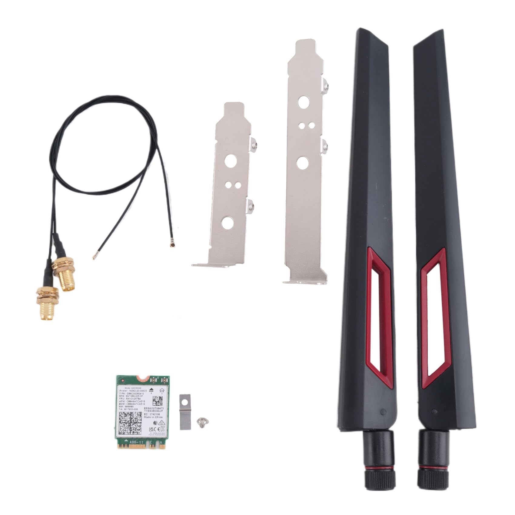 Wi-Fi 6E AX210 Wireless Card 2400Mbps Bluetooth 5.2 Desktop Kit 802.11Ax 2.4G/5Ghz/6Ghz AX210NGW,with 10DBi Antenna