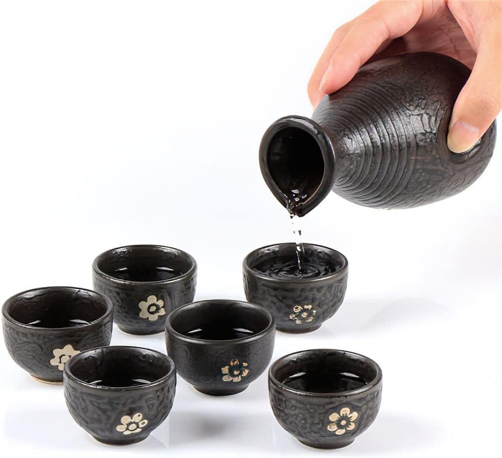 Set da Sake tradizionale, Vaso da vino in Ceramica, bicchieri da 300 ml, in porcellana, decorazione da bar giapponese, forniture per la cucina domestica, bicchieri