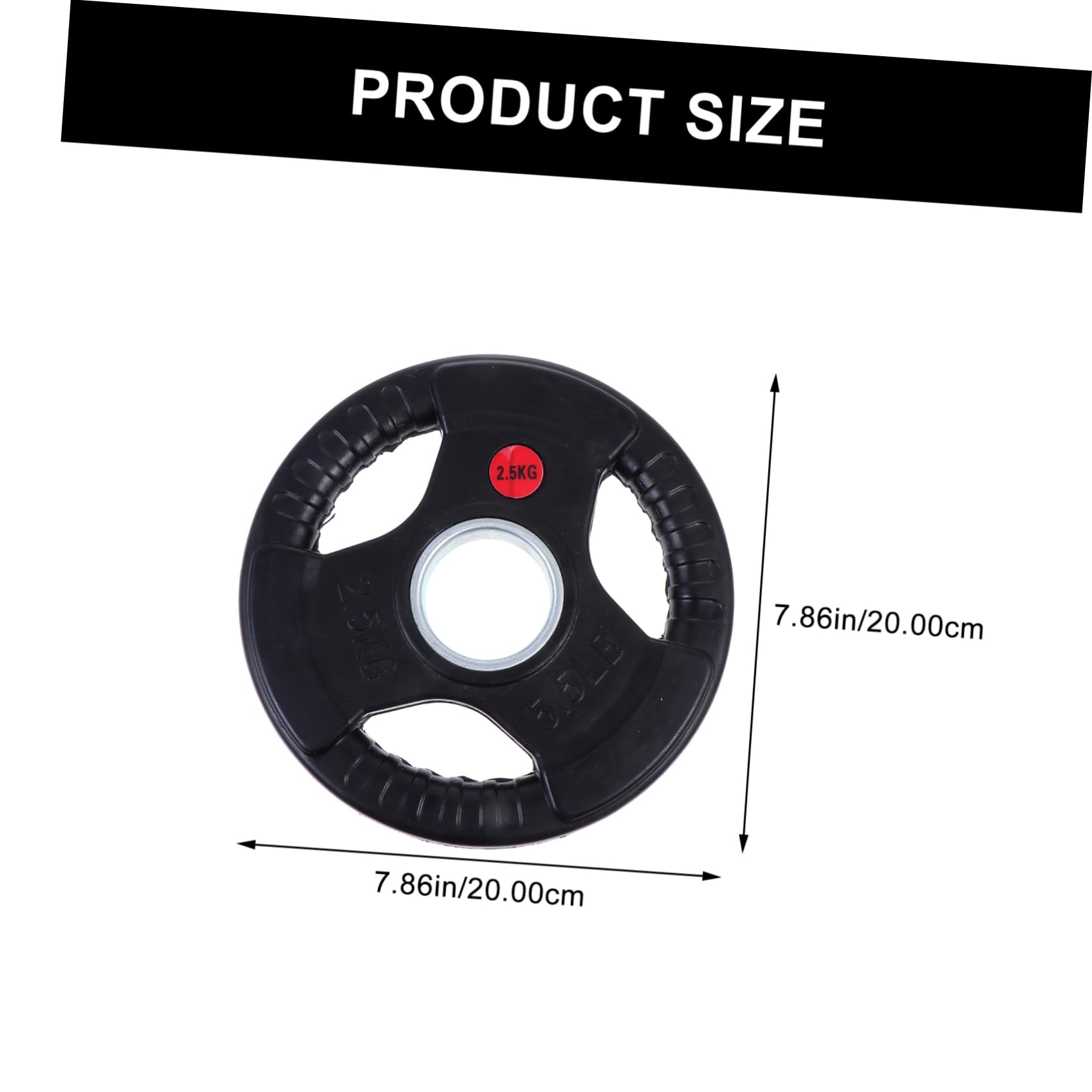 Toddmomy Durable Barbell Plates Hand Grip Dumbbell Plates 3 Hole Coated Rubber Weight Set