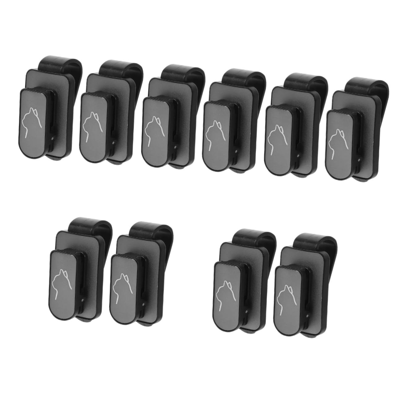 iplusmile 10pezzi Clip Porta Occhiali da Sole per Auto Supporto Visiera Design Elegante e Compatto e Carte Facile Installazione e Accesso Veloce