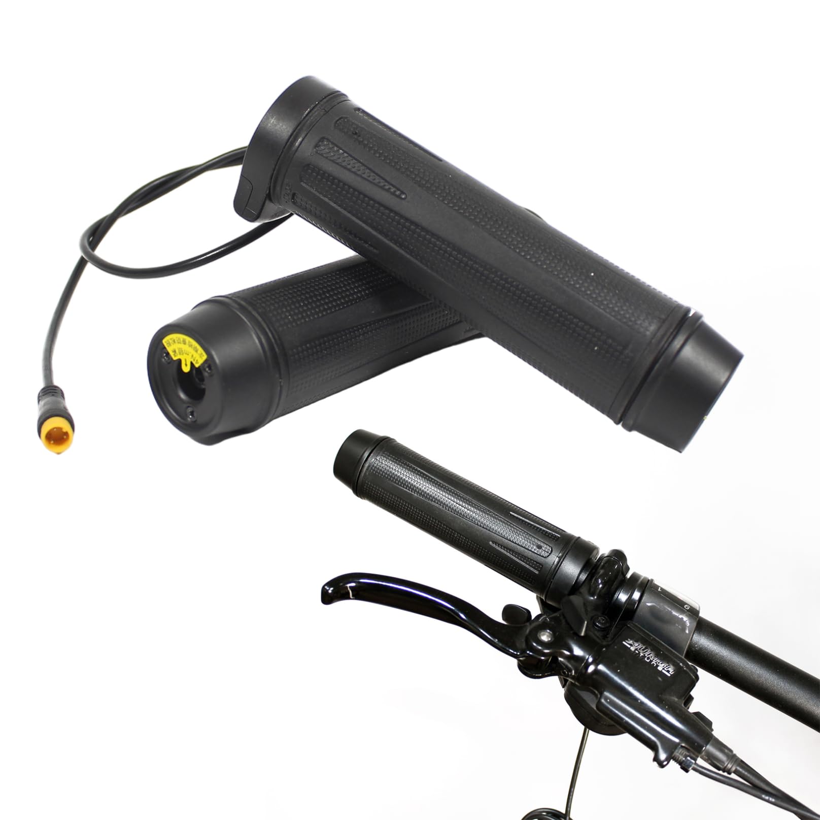 Full Twist Throttle for Ebike 1 Pair Lightweight Electric Bike Twist Throttle with 3 Pin Waterproof Connector for Folding Scooters and E-Bike Accessories