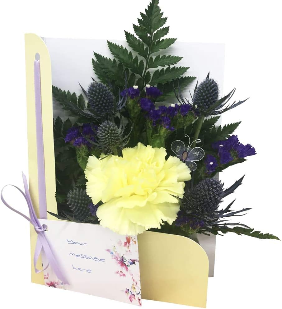 Flowers delivered Purple Sun Flower Card Fresh Flower by Post