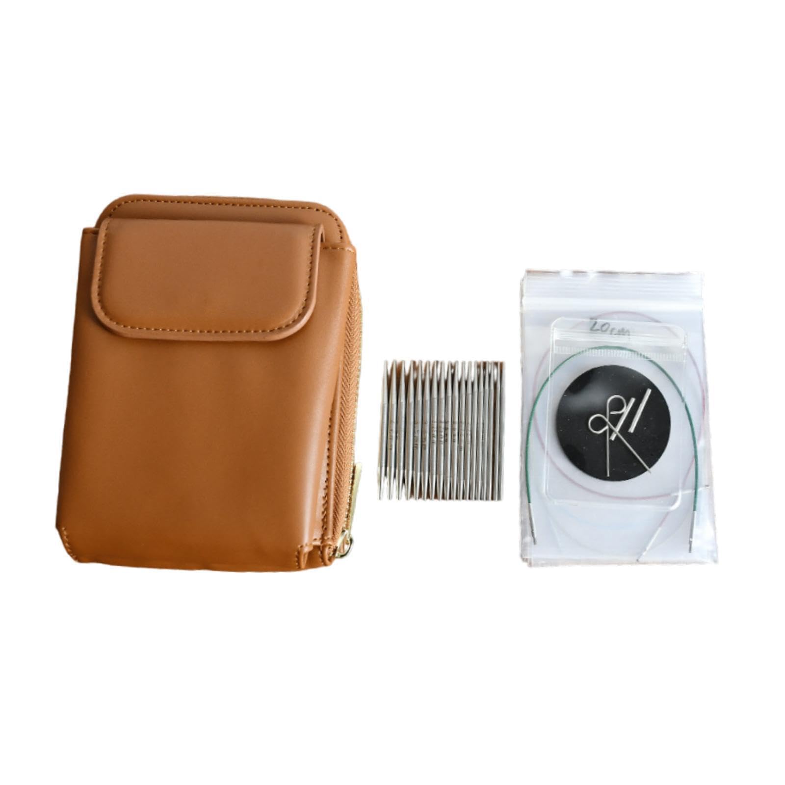 YIXANNX Manualidades hechas a mano con un juego de alfileres de tejer de acero inoxidable de primera calidad para profesionales y principiantes. Bolsa de, Astilla, Longitud de los pines 6cm