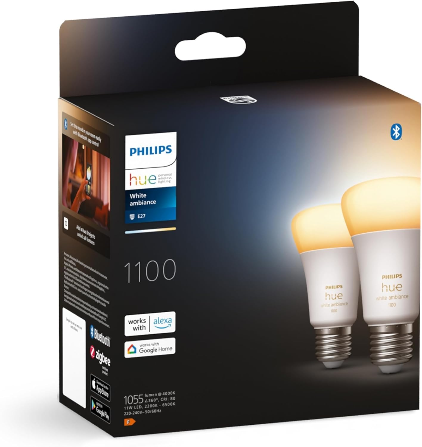 Ampoule Connectée Philips Hue White Ambiance E27 100W – Neuf