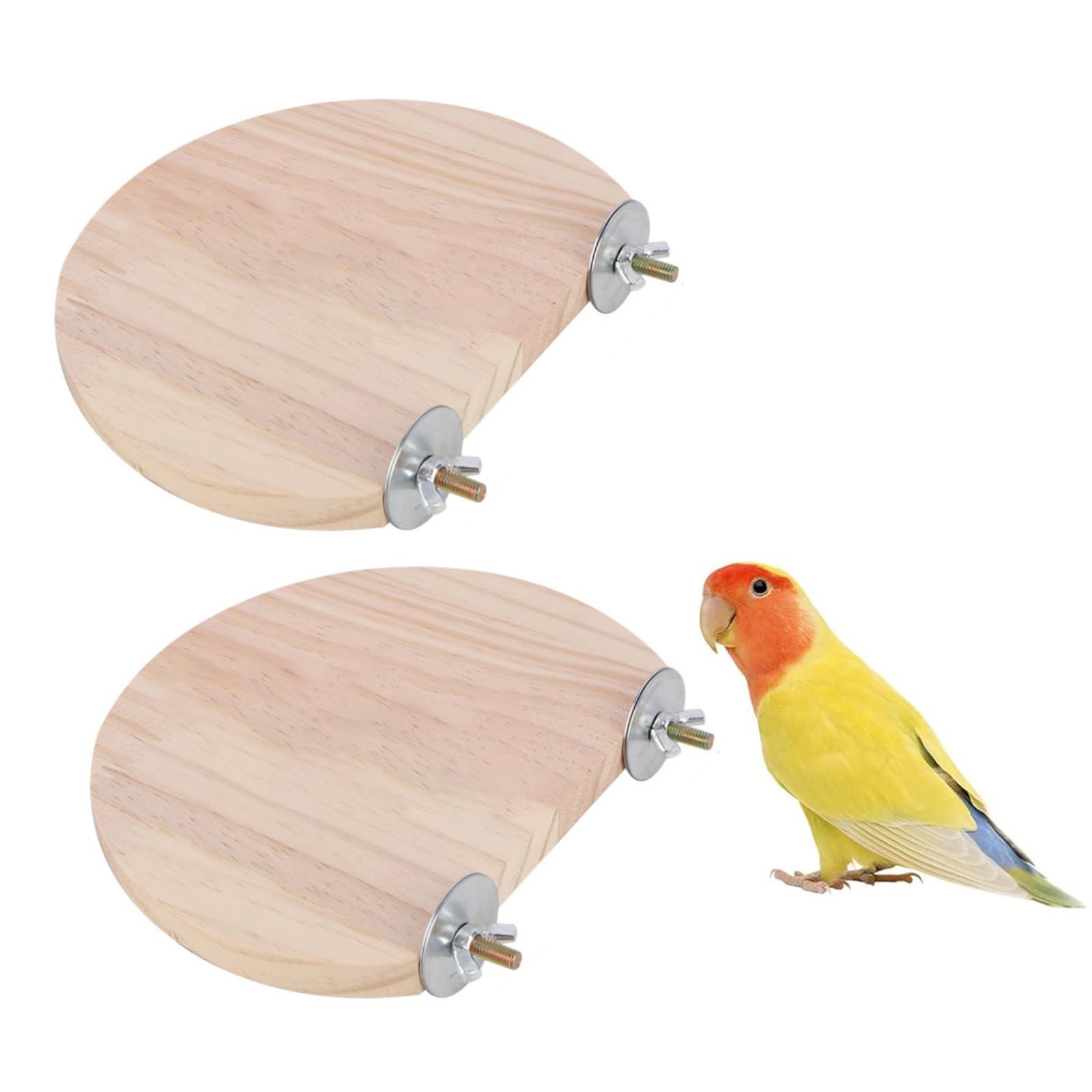 2 Pcs Bird Platform, Pet Platform, Climbing Platform, Bird Flat Wooden Stand, Bird Wooden Stand Rest Place, Parrot Bird Perch