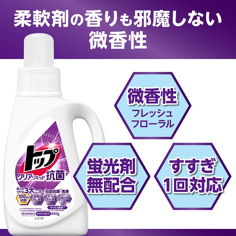 Amazon.co.jp: トップクリアリキッド抗菌つめかえ用超特大 900g×3個