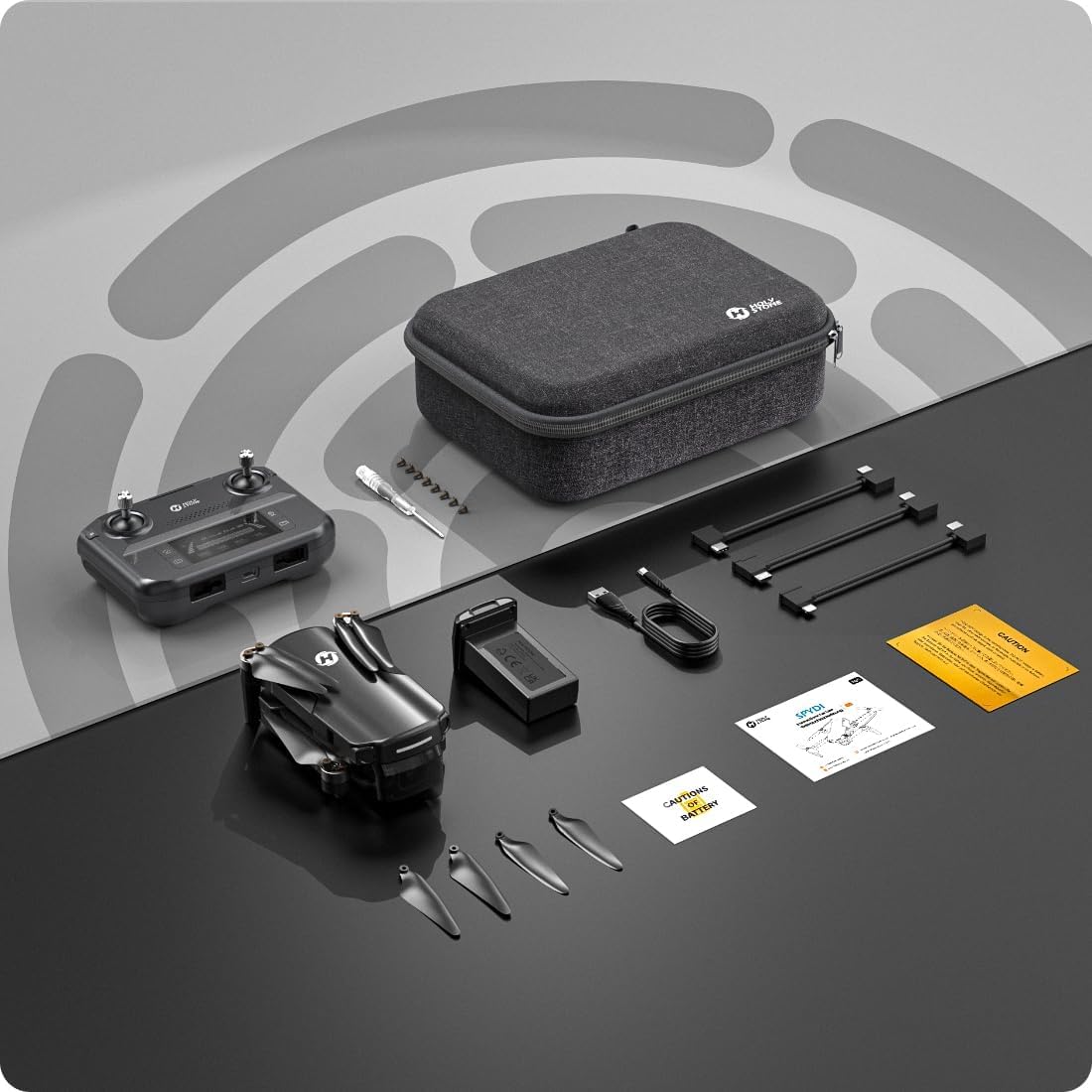 Holy Stone HS360S GPS Drone con cámara 4K UHD para Adultos Principiantes, FPV RC Quadcopter Plegable con Rango de Control 3KM, Motor sin Escobillas, Follow Me, Smart Return Home, Transmisión 5G, 249g