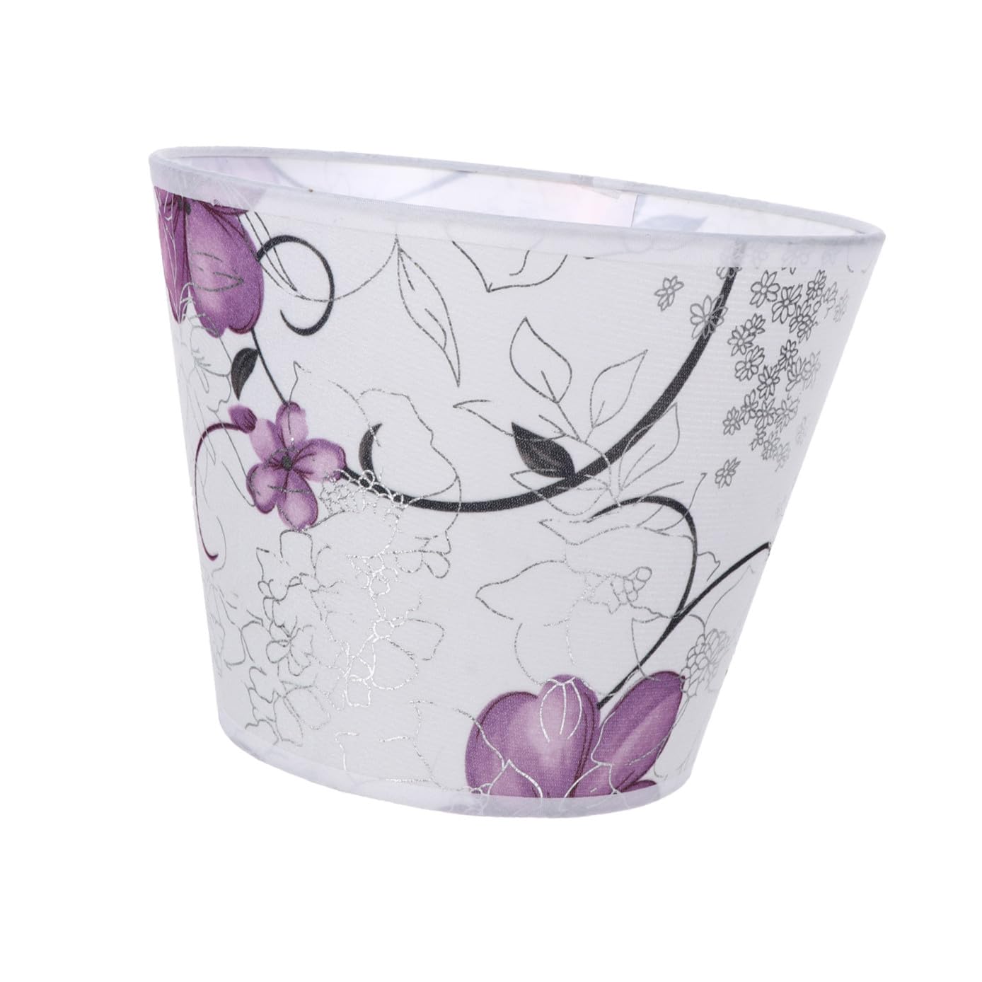 Lampenschirm E27 für Tischlampe aus Gewebe mit Blumenmuster