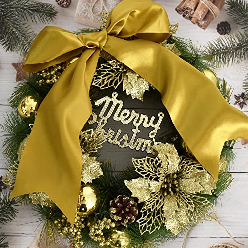 TONIFUL Dark Gold Wide Satin Ribbon - Image 4