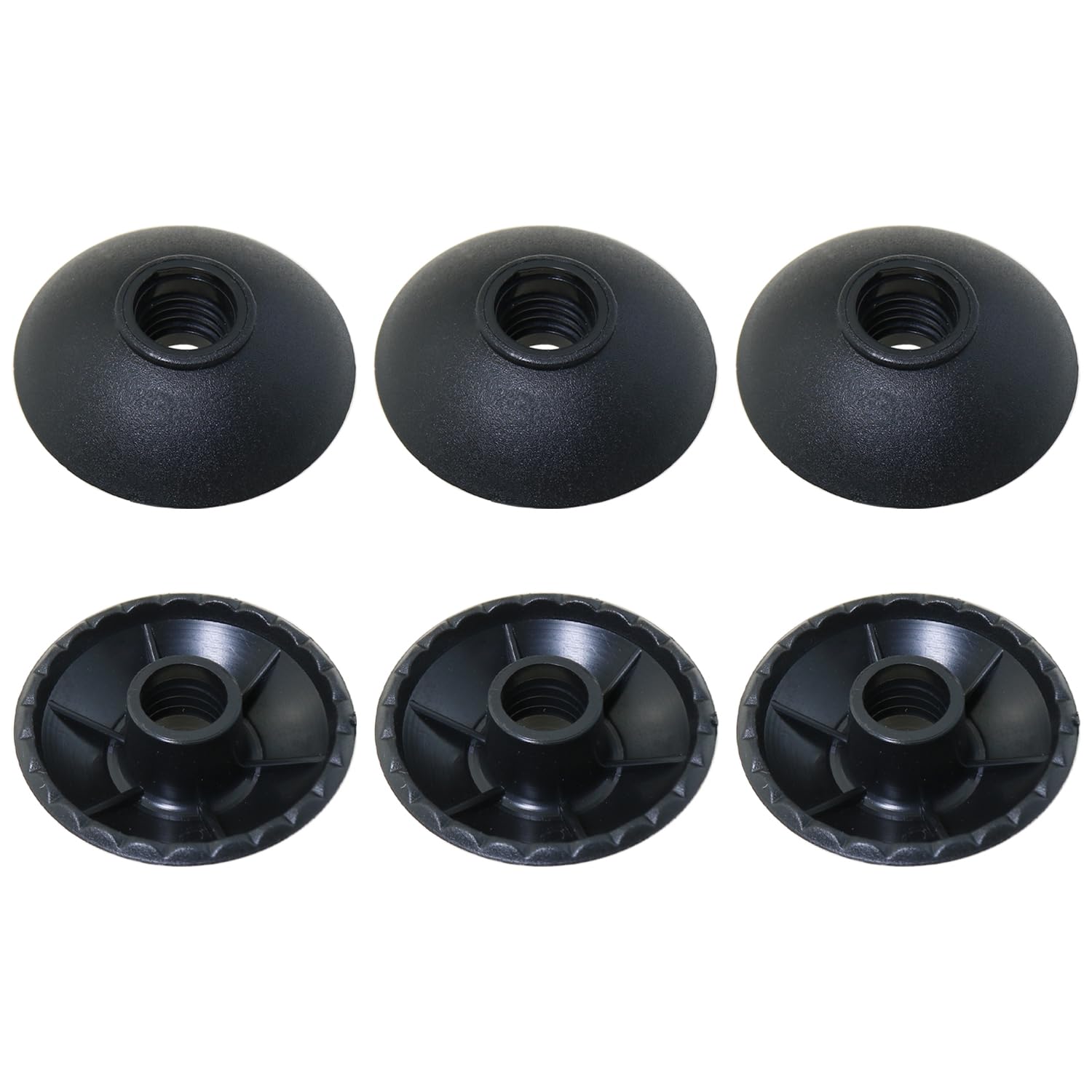 Heyous 6PCS Black Plastic Hiking Pole Replacement Part Hiking Pole Round Trays Non Slip Shock Absorbing Walking Stick Component Suitable for Outdoor Rock Climbing