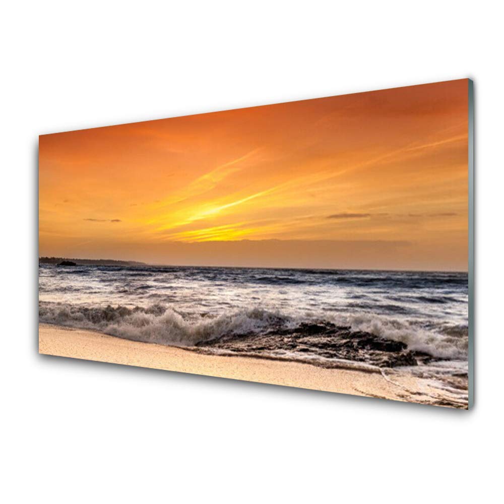 Impression sur verre trempé 100x50cm tableau déco mural moderne paysage mer