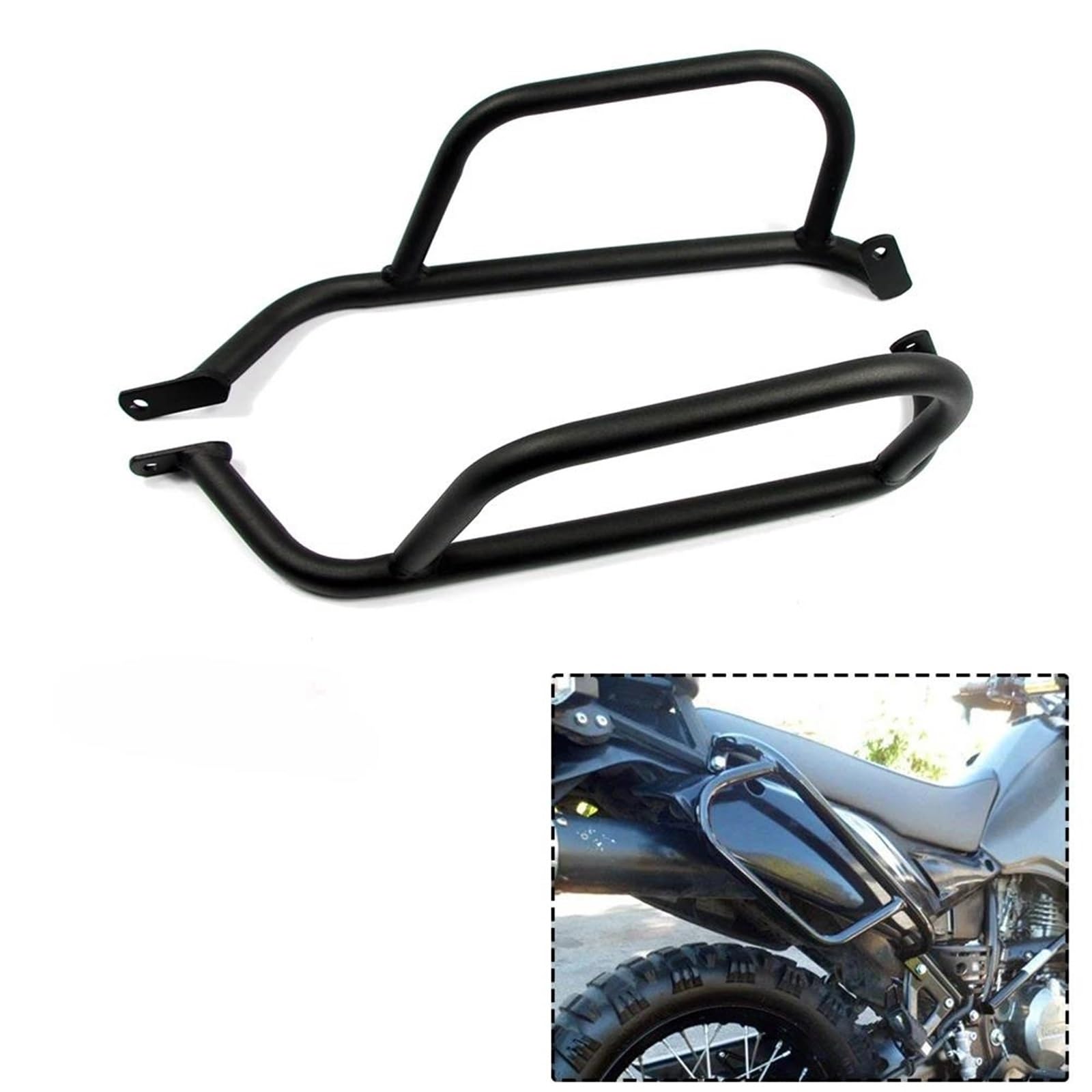 Protector Motocicleta Protector Carretera Barra Protección Trasera Contra Choques Parachoques Para Kawasaki Para KLR650 KL650E 1987-2021 Defensa Protector Motor(Posterior)