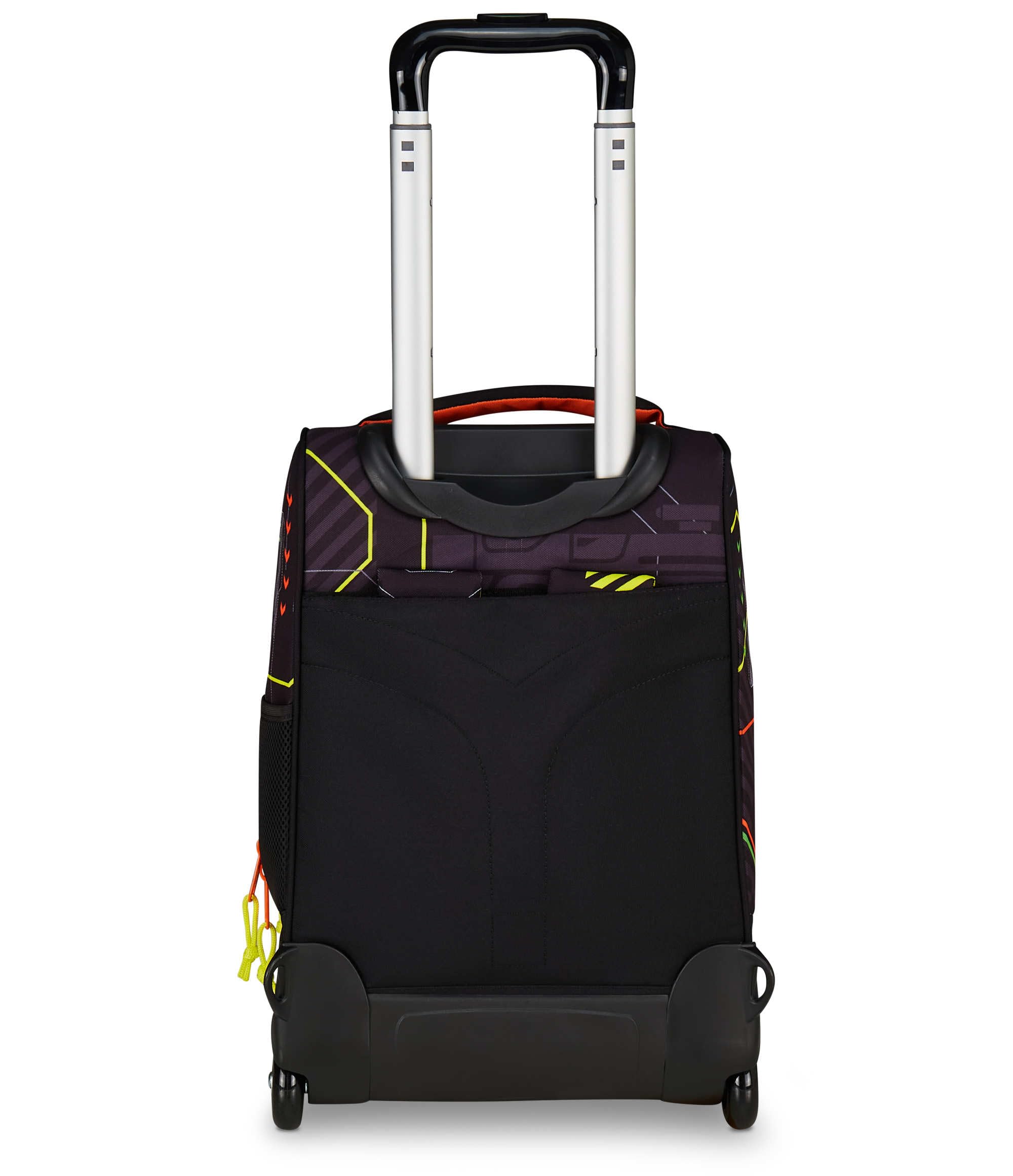 Mitama Trolley DR Scuola FLUO BATTLE, Nero - Arancione, 34 Lt, Tasche multifunzione, Spallacci uso zaino, Per bambini e ragazzi,scuola elementare e media, Tempo libero e viaggi