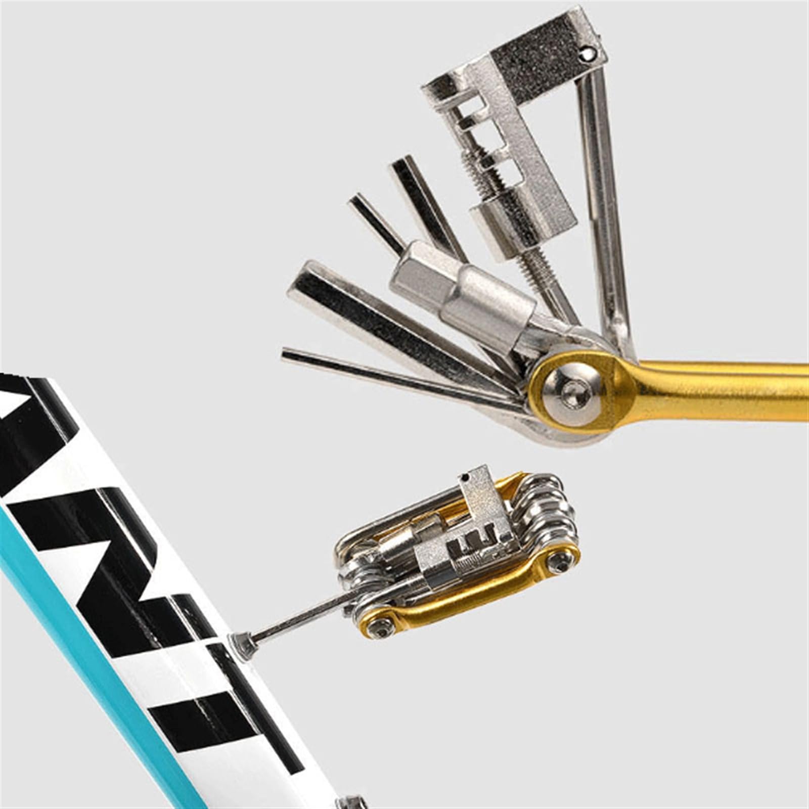 Kit Herramientas Juego de Herramientas multifunción para Bicicleta 11 en 1, reparación de Llave Inglesa para Ciclismo Caja Herramientas