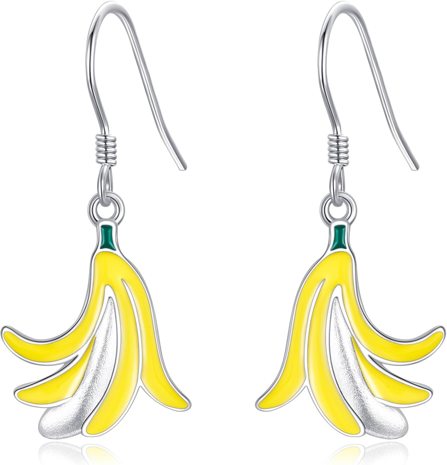 Banana Earrings Sterling Silver Banana Dangle Earrings Fruit Earrings Banana Jewelry Fruit Jewelry for Women