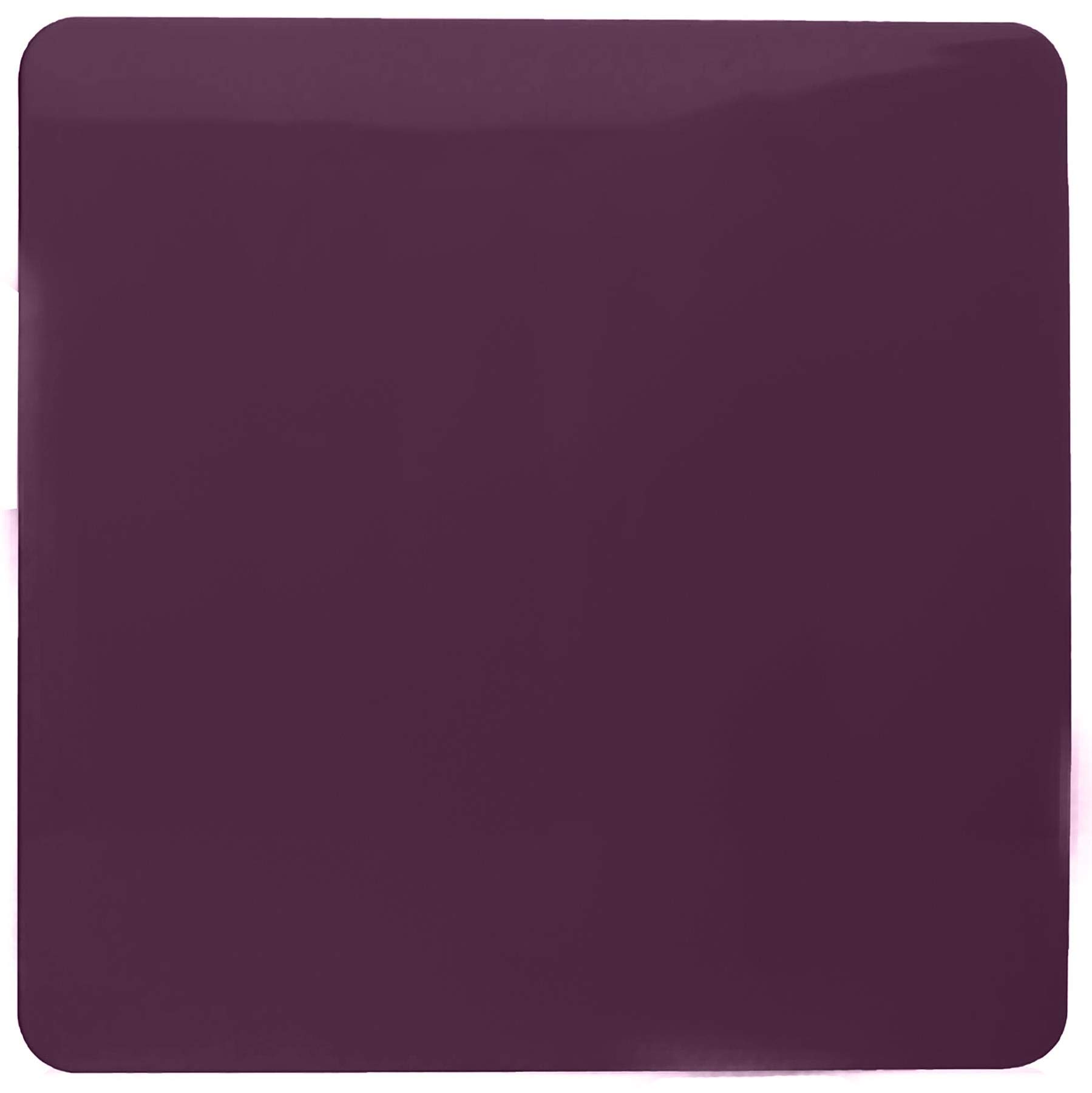 Trendi Switch Plum Trendi Artistic Modern Glossy Tactile Single Blanking Plate