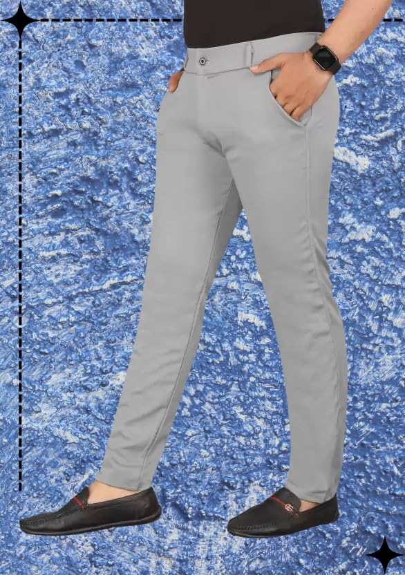 Image of Men's Slim Fit Casual Chinos Pants Stretch Cotton Trousers with Flat Front, Comfortable Everyday TS K021 Parent