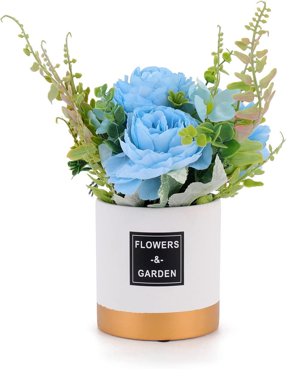 Leixi Fake Rose with Pot, Big Artificial Rose Flowers with Artificial