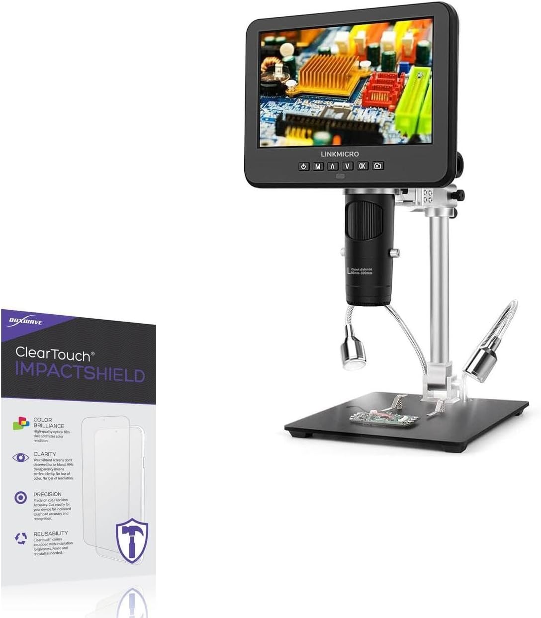 BoxWave Screen Protector Compatible with LinkMicro LM246M - ClearTouch ImpactShield (2-Pack), Impenetrable Screen Protector Flexible Film